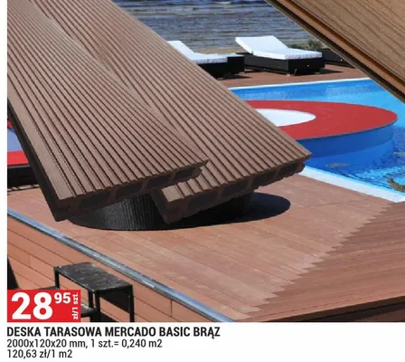 Deska tarasowa Mercado Basic brąz promocja w Merkury Market
