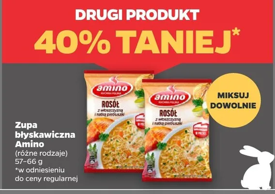 Zupa błyskawiczna Amino promocja w Netto
