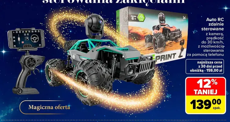 Auto RC zdalnie sterowane z kamerą promocja w Carrefour