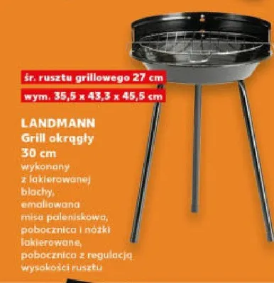 Grill okrągły 30 cm promocja w Kaufland