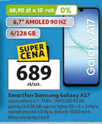 Smartfon Samsung Galaxy A17 promocja w Auchan
