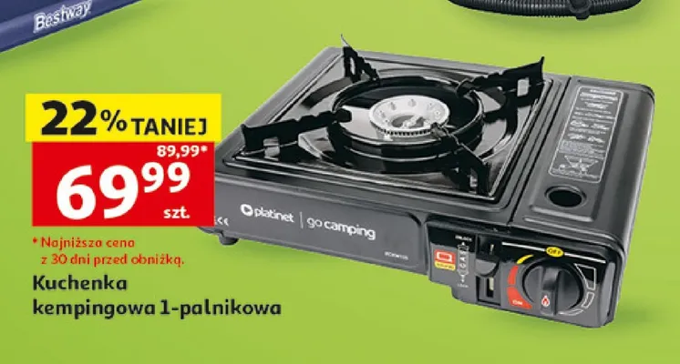 Kuchenka kempingowa 1-palnikowa Platinet promocja w Auchan