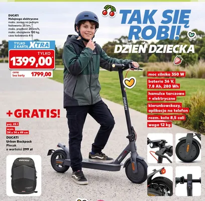 Hulajnoga elektryczna DUCATI promocja w Kaufland