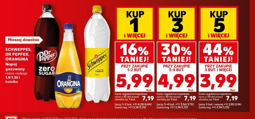 Napój gazowany Dr Pepper Zero Sugar promocja w Kaufland