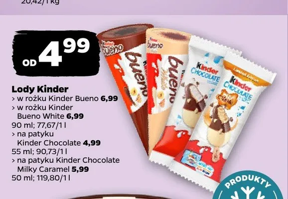 Lody Kinder promocja w Netto