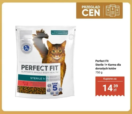 Karma dla kotów Perfect Fit Sterile 1+ bogata w wołowinę promocja w Biedronka