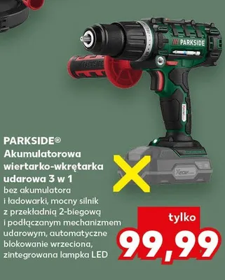 Akumulatorowa wiertarko-wkrętarka udarowa 3 w 1 PARKSIDE promocja w Kaufland