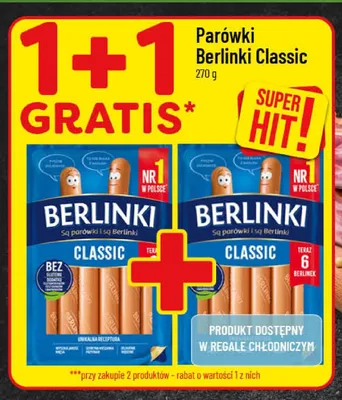 Parówki Berlinki Classic promocja w POLOmarket
