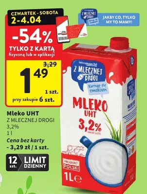 Mleko UHT 3,2% promocja w Intermarche