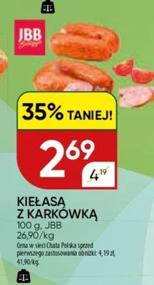 Kiełbasa z karkówką promocja w Chata Polska