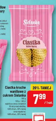 Ciastka kruche waniliowe z cukrem Sielanka promocja w POLOmarket