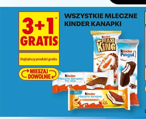 Mleczna kanapka Kinder promocja w Biedronka