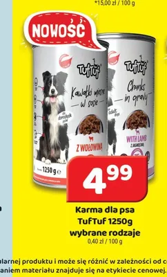 Karma dla psa Tuftuf z wołowiną promocja w Delfin