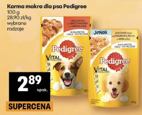 Karma mokra dla psa Pedigree promocja w Delikatesy Centrum