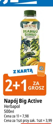Napój Big Active Herbapol promocja w Leclerc