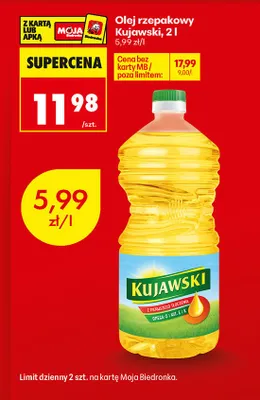 Olej rzepakowy Kujawski promocja w Biedronka
