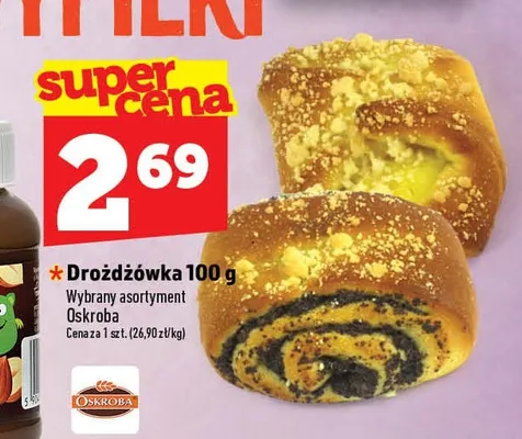 Drożdżówka z makiem Oskroba promocja w TOPAZ