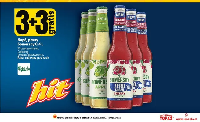 Napój piwny Somersby promocja w TOPAZ
