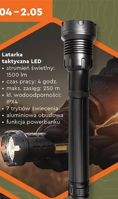Latarka taktyczna LED promocja w Biedronka