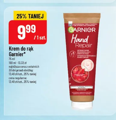 Krem do rąk Garnier Hand Repair promocja w POLOmarket