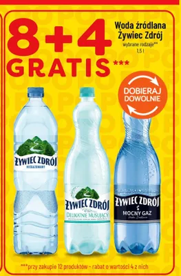 Woda źródlana Żywiec Zdrój mocny gaz promocja w POLOmarket