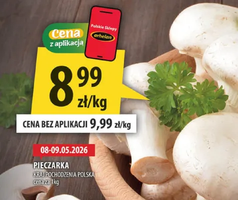 Pieczarka kraj pochodzenia Polska promocja w Arhelan