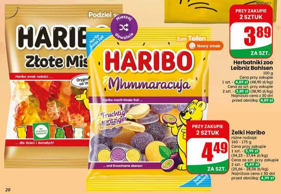 Żelki Złote Misie Haribo promocja w Dino