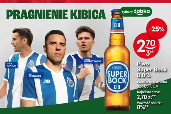 Piwo bezalkoholowe Super Bock promocja w Żabka