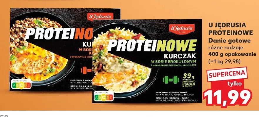 Danie gotowe U JĘDRUSIA PROTEINOWE promocja w Kaufland