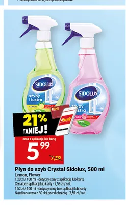 Płyn do szyb Crystal Sidolux Lemon promocja w Twój Market
