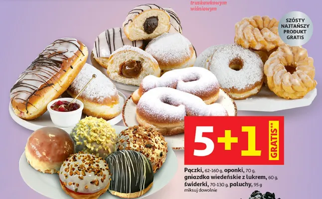 Gniazdka wiedeńskie z lukrem  5+1 GRATIS promocja w Auchan