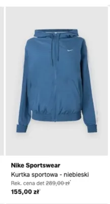 Kurtka sportowa Nike Sportswear niebieski promocja w Lounge by Zalando