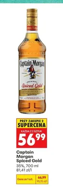 Napój na bazie rumu Captain Morgan Spiced Gold promocja w Biedronka