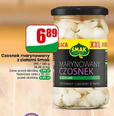 Czosnek marynowany z ziołami Smak promocja w Dino