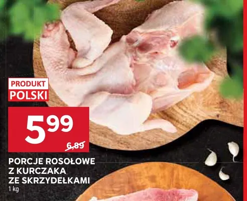 Porcje rosołowe z kurczaka ze skrzydełkami promocja w Stokrotka