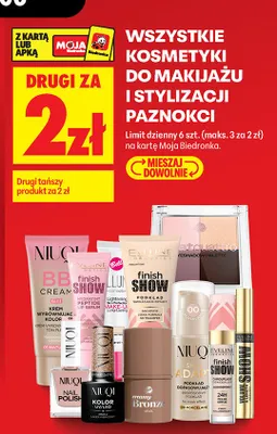 Kosmetyki do makijażu i stylizacji paznokci promocja w Biedronka