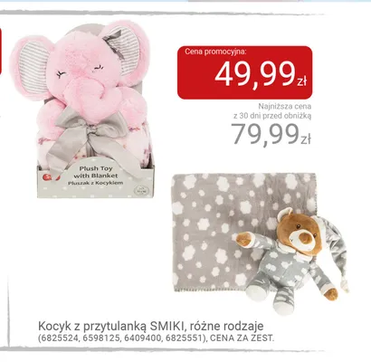 Zestaw kocyk z przytulanką SMIKI promocja w Smyk