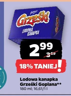 Lodowa kanapka Grześki Goplana promocja w Netto