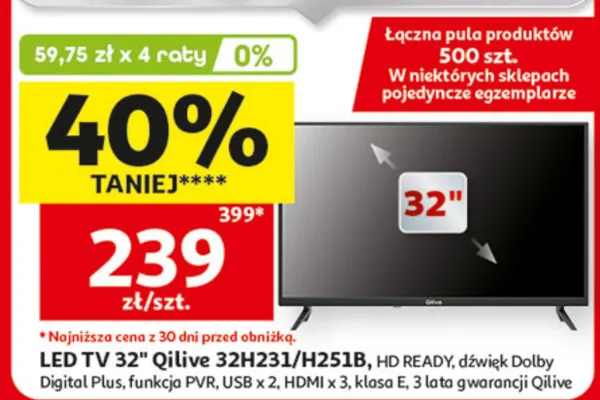 LED TV 32" promocja w Auchan