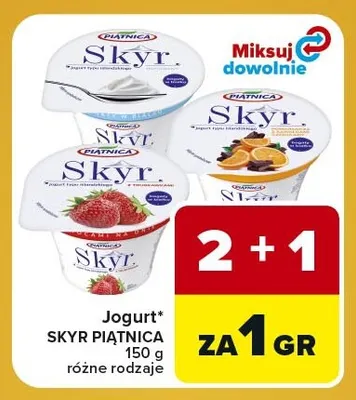 Jogurt Skyr z marakują Piątnica promocja w Carrefour Express