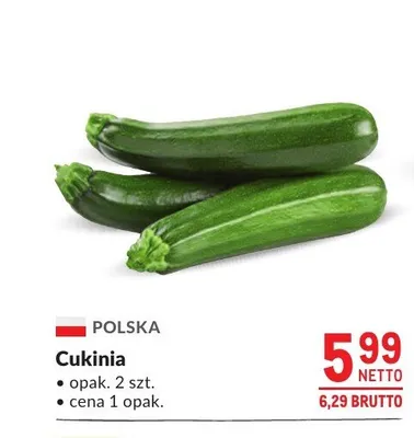 Cukinia polska promocja w Makro
