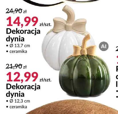Dekoracja dynia Ø12,3 cm promocja w Salony Agata