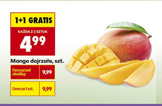 Mango dojrzałe promocja w Biedronka