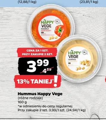 Hummus Happy Vege klasyczny promocja w Netto