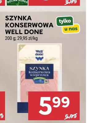 Szynka konserwowa Well Done promocja w Stokrotka