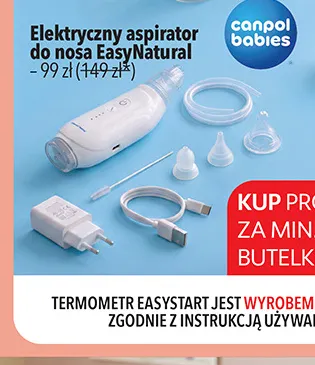 Elektryczny aspirator do nosa EasyNatural Canpol promocja w Biedronka
