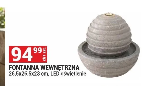 Fontanna wewnętrzna promocja w Merkury Market