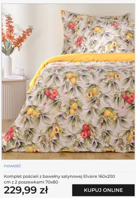 Komplet pościeli z bawełny satynowej home&you Elvaire promocja w home&you
