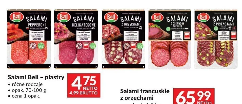 Salami Delikatesowe Bell plastry promocja w Makro