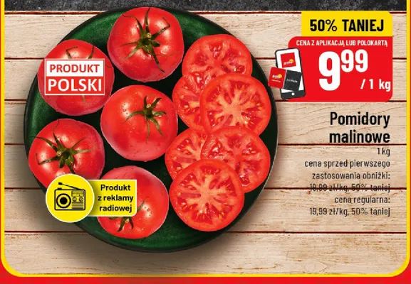 Pomidory malinowe polskie promocja w POLOmarket